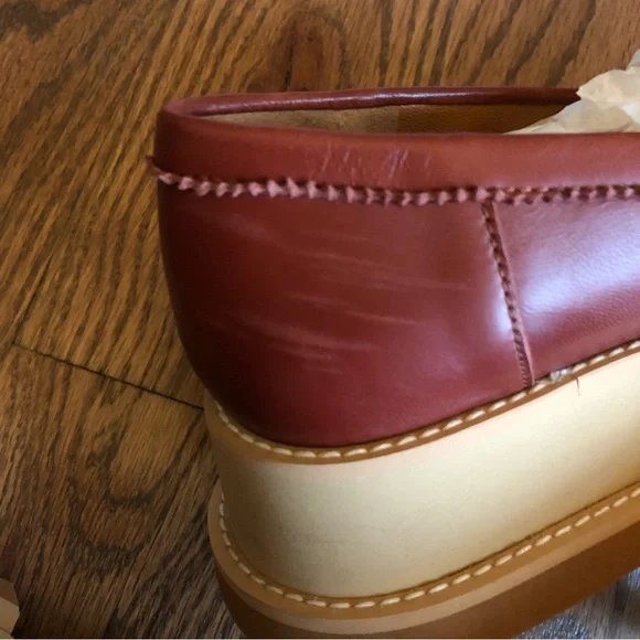 Robert Clergerie Banel Flatform Platform Leather Loafers - Picture 4 of 12